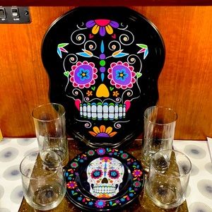 Set of Halloween dinnerware